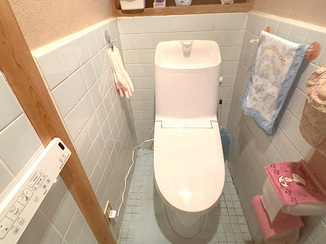 トイレリフォーム 水漏れの心配がなくなり、掃除もしやすいトイレに